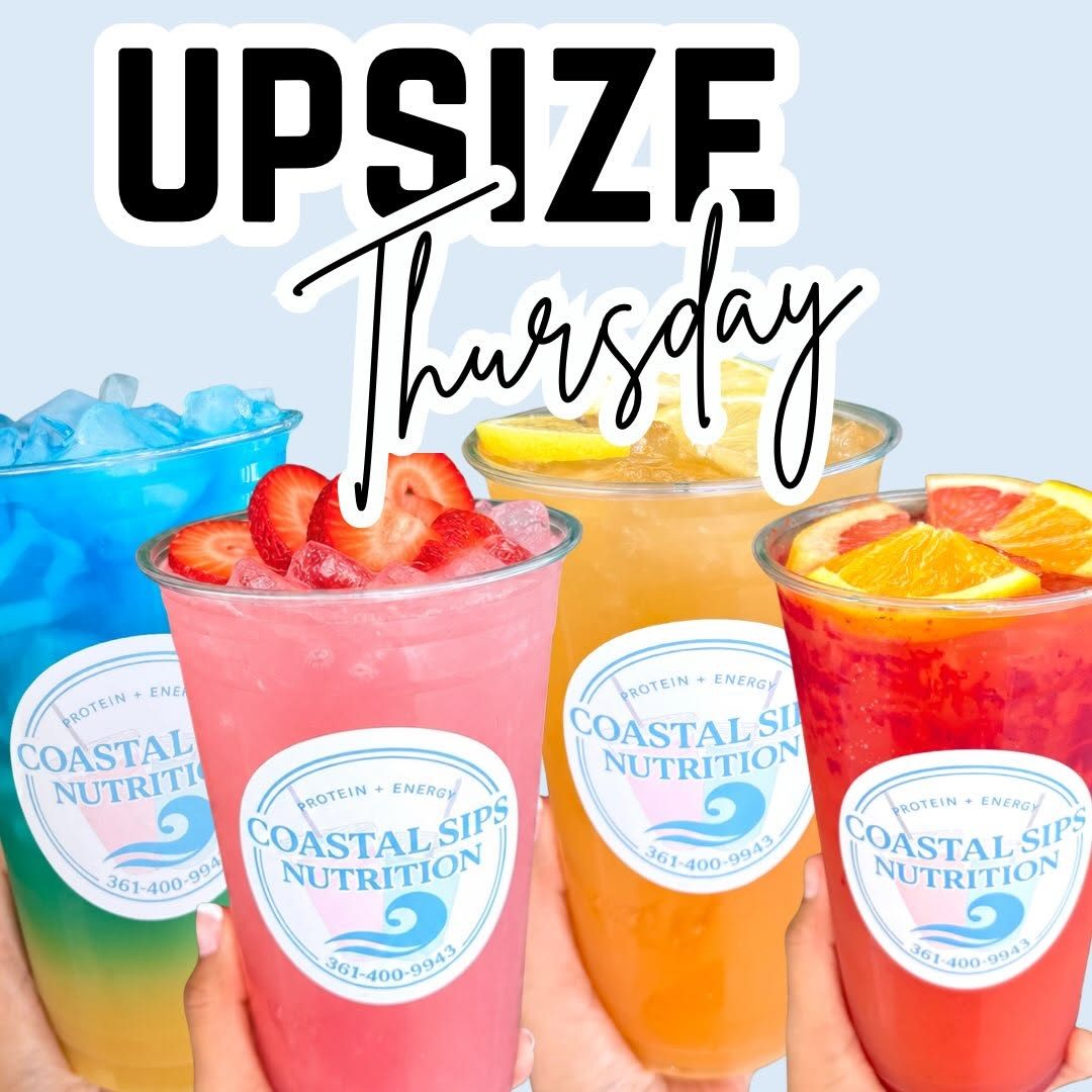 Four colorful Coastal Sips Nutrition drinks held up in a row